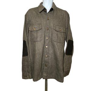 Braeval Gunnison Jacshirt Mens Size XL Wool Shooting Shirt Jacket Elbow Patches